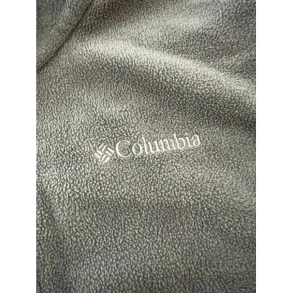 Columbia‎ Mens Full Zip Fleece Jacket Tan Brown Outdoor Hiking Layer Medium